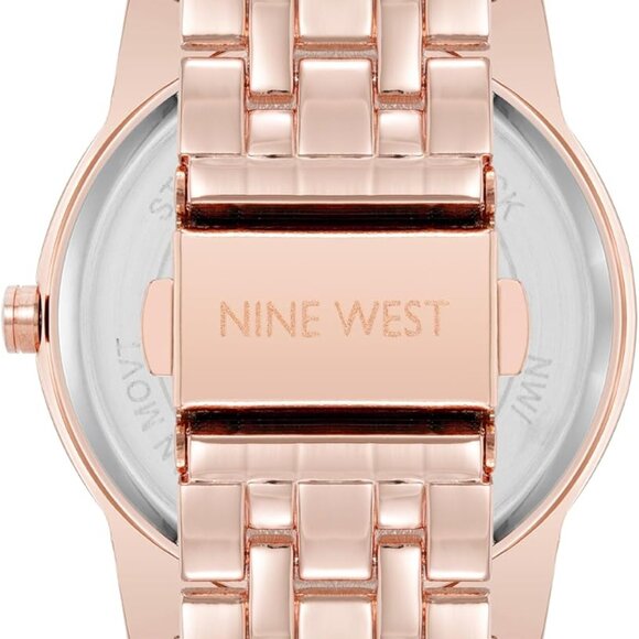 Women's Rose Gold Bracelet Watch Mineral Crystal Dial Adjustable Clasp - Picture 3 of 4